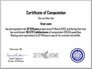 SETI@Home - 160,000 Cobblestones